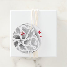 Moderno copo de nieve de invierno escandinavo