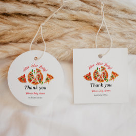 Etiquetas Para Recuerdos Moderno Fiesta italiano de pizza Slice Slice Baby