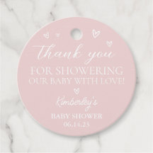 Moderno minimalista Hola Baby Shower Gracias Favo