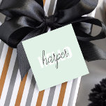 Etiquetas Para Recuerdos Moderno Pastel Mint Hello Y You Name<br><div class="desc">Moderno Pastel Mint Hello Y You Name</div>