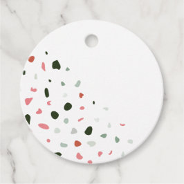 Etiquetas Para Recuerdos Moderno Patrón Terrazzo Gracias Boda