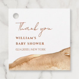 Etiquetas Para Recuerdos Moderno Resumen de Boho Baby Shower Gracias