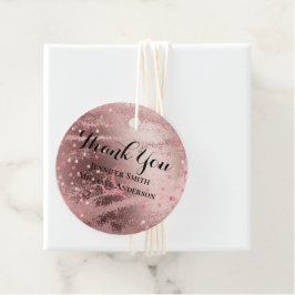 Etiquetas Para Recuerdos Moderno Rosa Gold Trendy Budget Boda