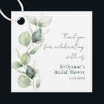 Etiquetas Para Recuerdos Moderno y elegante Eucalyptus Greenery Ducha Brida<br><div class="desc">Eucalyptus Greenery Watercolor Bridal Shower Gracias etiqueta que puedes personalizar fácilmente para tu evento especial y ocasiones anuales.</div>