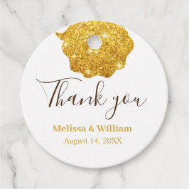 Etiquetas Para Recuerdos Moderno y elegante rosa de oro Boda Gracias