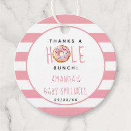 Etiquetas Para Recuerdos Modernos Chicas de Donut Baby Shower Sprinkle Grac