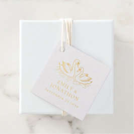 Etiquetas Para Recuerdos Modernos Dos Cisnes Enamorados Gracias Boda