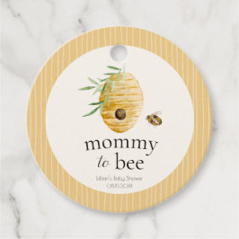 Etiquetas Para Recuerdos Mommy To Bee Striped Yellow Honey Bee Baby Shower