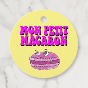 Etiquetas Para Recuerdos Mon Petit Macaron Retro Groovy Textos