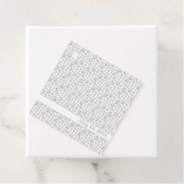 Etiquetas Para Recuerdos Monochromatic Black Geometric Swirls Pattern