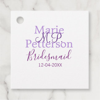Etiquetas Para Recuerdos Monograma añadir nombre carta boda de dama de hono