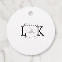 Monograma Boda blanco Elegante simple Minimalista