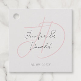 Etiquetas Para Recuerdos Monograma de escritura clásica de moda