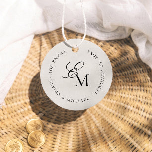 Etiquetas Para Recuerdos Monograma Minimalista Marfil Boda Editorial