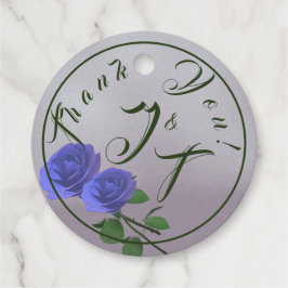 Etiquetas Para Recuerdos Monogramo católico Misty Mauve y Verde