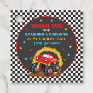 Etiquetas Para Recuerdos Monster Truck Rally Birthday Party Decorations