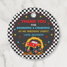 Monster Truck Rally Cumpleaños Decoración de la fi