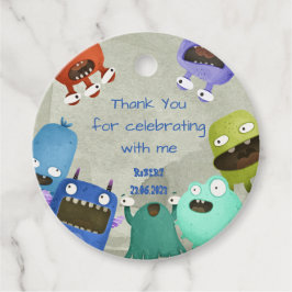 Etiquetas Para Recuerdos Monstruos niños Cumpleaños gracias