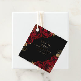 Etiquetas Para Recuerdos Moody Black Burgundy Roses Wedding 
