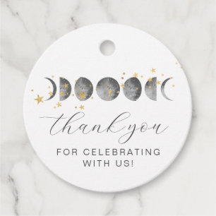 Etiquetas Para Recuerdos Moon Phases Gold Stars