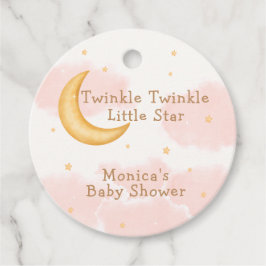 Etiquetas Para Recuerdos Moon Stars Twinkle Twinkle Girl Baby Shower