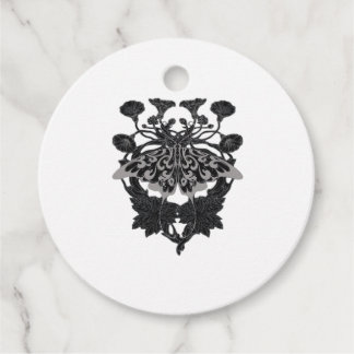 Etiquetas Para Recuerdos Moth Talisman - Dibujo de Whimsigoth - Versión bla
