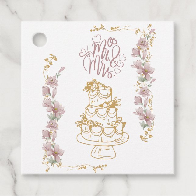 Etiquetas Para Recuerdos mr y mrs (Anverso)