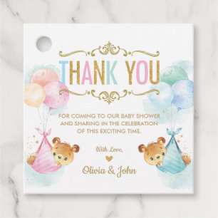 Etiquetas Para Recuerdos Muchacho Chica de gemelos cortos lleva Baby Shower