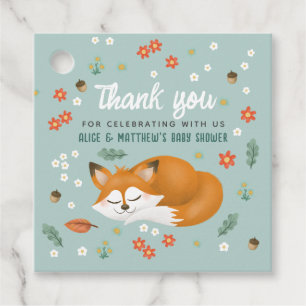 Etiquetas Para Recuerdos Muchachos Cute Woodland Fox Baby Shower Gracias