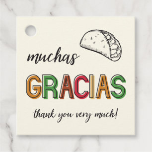 Etiquetas Para Recuerdos Muchas Gracias, Gracias Taco Fiesta