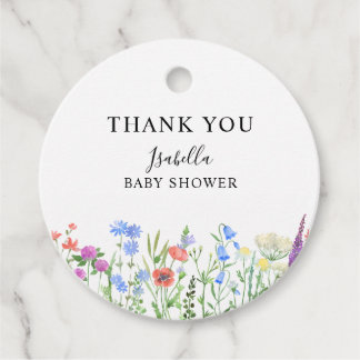 Etiquetas Para Recuerdos Multihued Wildflower Baby Shower Celebration
