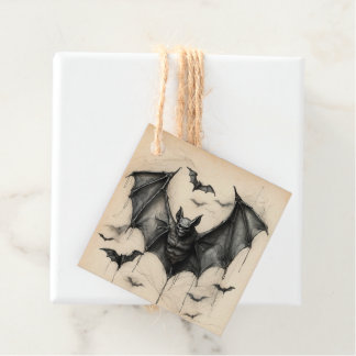 Etiquetas Para Recuerdos Murciélago vampiro negro vintage