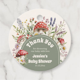 Etiquetas Para Recuerdos Mushroom Baby Shower Thank You Favor