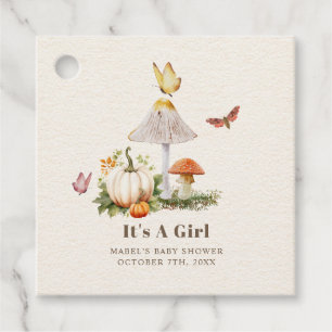 Etiquetas Para Recuerdos Mushroom Pumpkin Butterfly Woodland Baby Shower