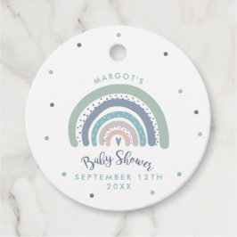 Etiquetas Para Recuerdos Muted Pastel Rainbow Baby Shower