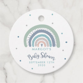 Etiquetas Para Recuerdos Muted Pastel Rainbow Baby Shower