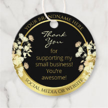 Muy elegante floral negro y marco dorado gracias