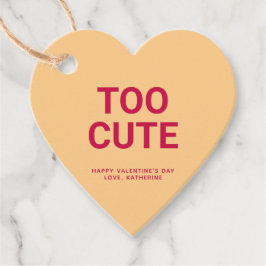 Etiquetas Para Recuerdos Muy lindo naranja corazón divertido lindo El día d