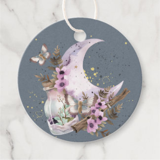 Etiquetas Para Recuerdos Mystical Boho Lavender Anemone Moon