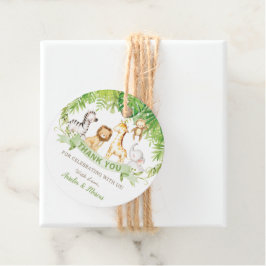 Etiquetas Para Recuerdos Nacimiento de Baby Shower de los animales de la se