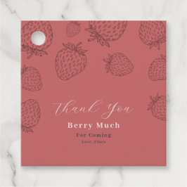 Etiquetas Para Recuerdos Nacimiento de fresa cruda con mango rosa