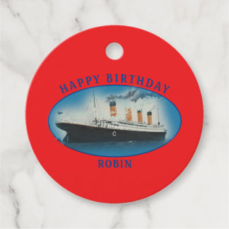 Etiquetas Para Recuerdos Nacimiento Titanic Red RMS Barco de la Línea Estre