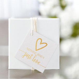 Etiquetas Para Recuerdos Nada Fancy Just Love Minimalista Boda