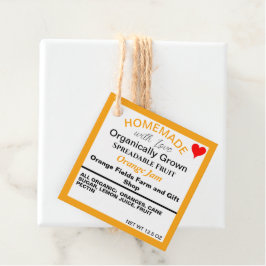 Etiquetas Para Recuerdos Naranja casero Jam QR Code