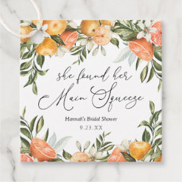 Etiquetas Para Recuerdos Naranja principal de la brigada