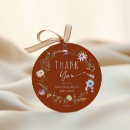 Etiquetas Para Recuerdos Naranja quemado Baby Shower otoño gracias