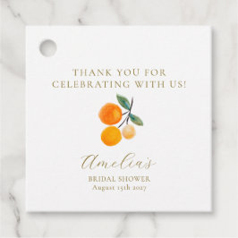 Etiquetas Para Recuerdos Naranjas Bridal Brunch agradecimiento personalizad
