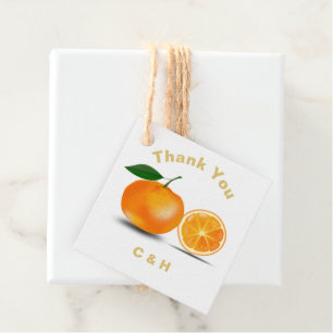 Etiquetas Para Recuerdos Naranjas de Florida y Flor Personalizadas