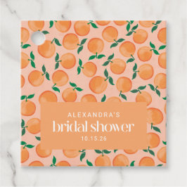 Etiquetas Para Recuerdos Naranjas de verano Personalizado de ducha de novia