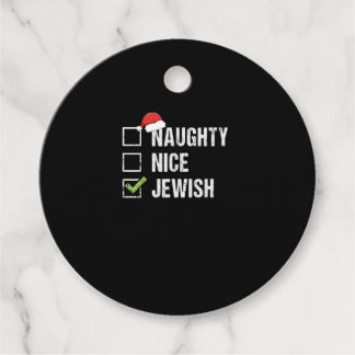 Etiquetas Para Recuerdos Naughty Nice Jewish Santa Christmas 